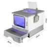 OHMG Enclosed Cat Litter Box for Large Cats with Lid, Removable Tray, Self-Cleaning, Leakproof, Filter and Scoop view 2