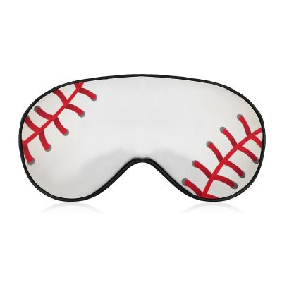 Soft Sleep Mask for Men, Retro Baseball Red Lines, Adjustable Strap for Air Travel