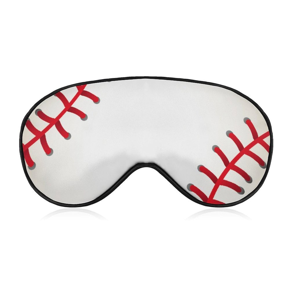 Soft Sleep Mask for Men, Retro Baseball Red Lines, Adjustable Strap for Air Travel
