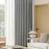 Tolldek 2-Pack Solid Opaque Curtains, Light Gray, 137 x 183 cm view 1