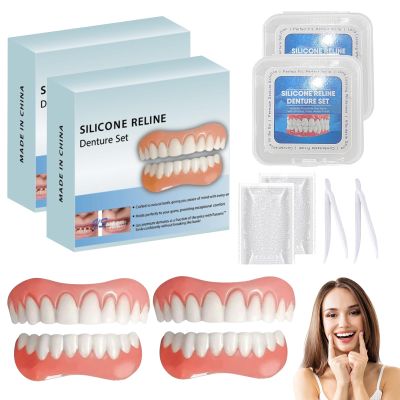 2-Piece Silicone Clip-On Teeth Set for Costumes