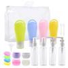 Pesderty Travel Bottles for Toiletries, Refillable Silicone Travel Containers, Squeezable Travel Accessories for Lotion and Shampoo view 1
