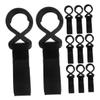 VICASKY Stroller Hooks, 12-Piece Nylon Set, Black view 1