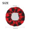 Black and Red Buffalo Plaid Waterproof Reusable Shower Cap view 4