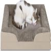 Ergonomic Cat Bed for European Shorthairs, Maine Coons & Small Dogs, 50 x 60 x 14 cm, Beige view 1