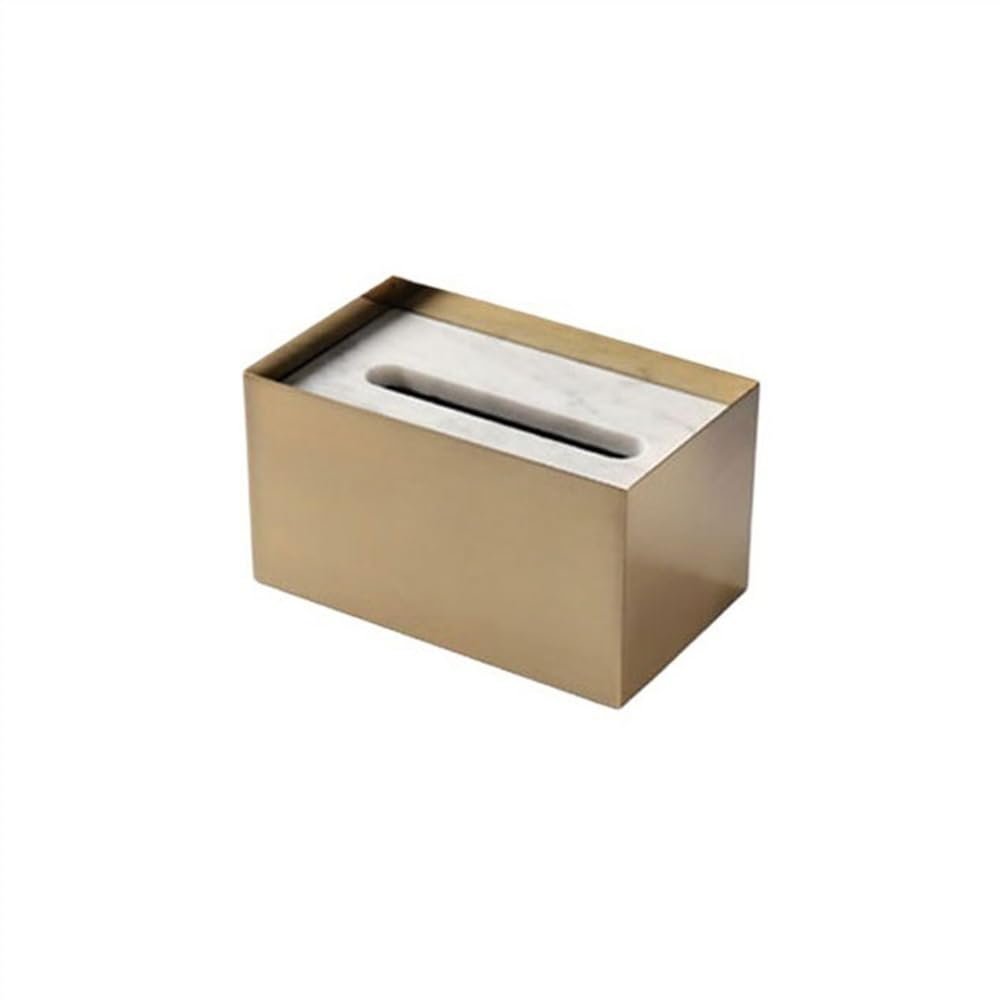 Marble and Stainless Steel Tissue Box
