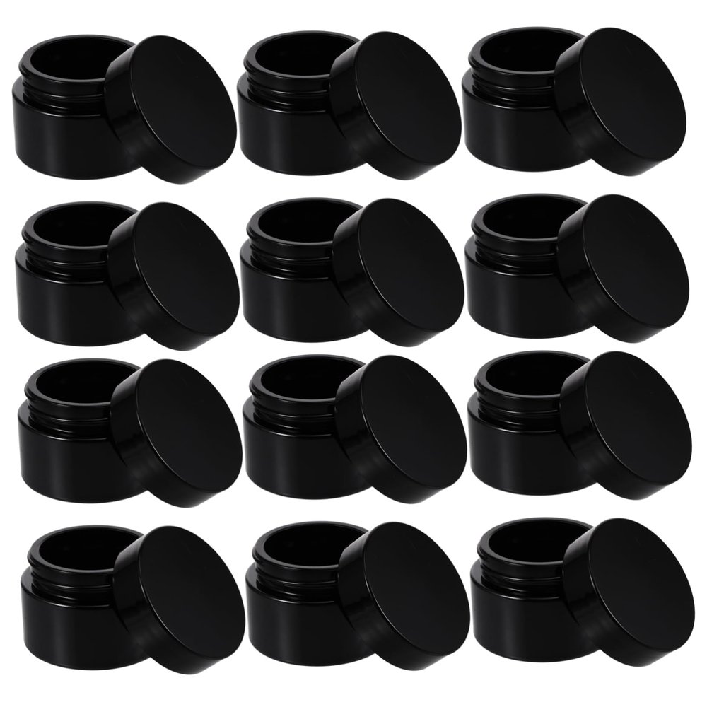 Refillable Glass Cream Containers with Lids, 30 g, 12-Pack