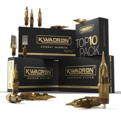 Kwadron Tattoo Cartridge System Round Shader Long Taper 0.35 mm, 3RS–15RS (20 pcs) (35/18RS)