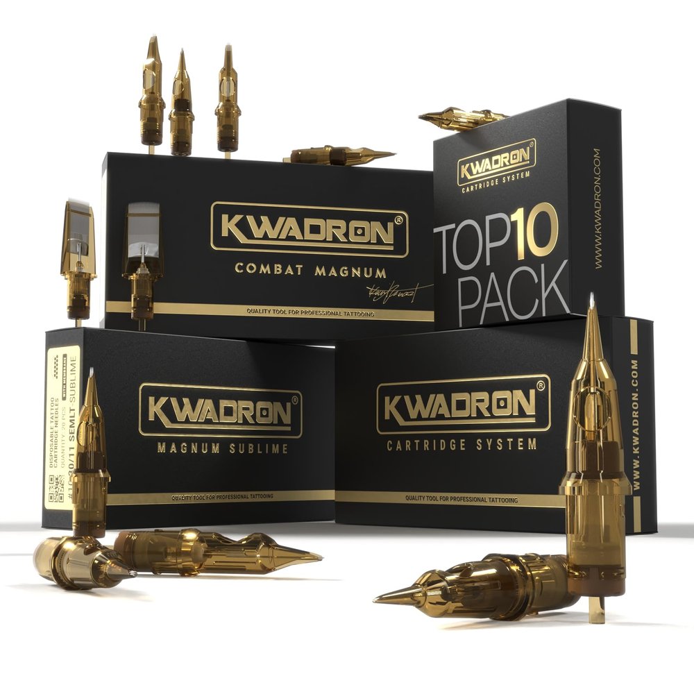 Kwadron Tattoo Cartridge System Round Shader Long Taper 0.35 mm, 3RS–15RS (20 pcs) (35/18RS)