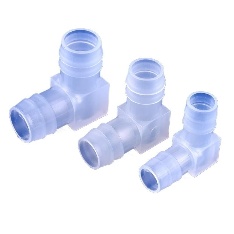 BCOMFY 5–200-Pack 4–20 mm PP Elbow Fittings for Aquariums, Air Pumps, Irrigation and Medical Hoses (4 x 4 mm, 200 Pieces)
