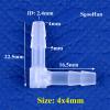 BCOMFY 5–200-Pack 4–20 mm PP Elbow Fittings for Aquariums, Air Pumps, Irrigation and Medical Hoses (4 x 4 mm, 200 Pieces) view 2