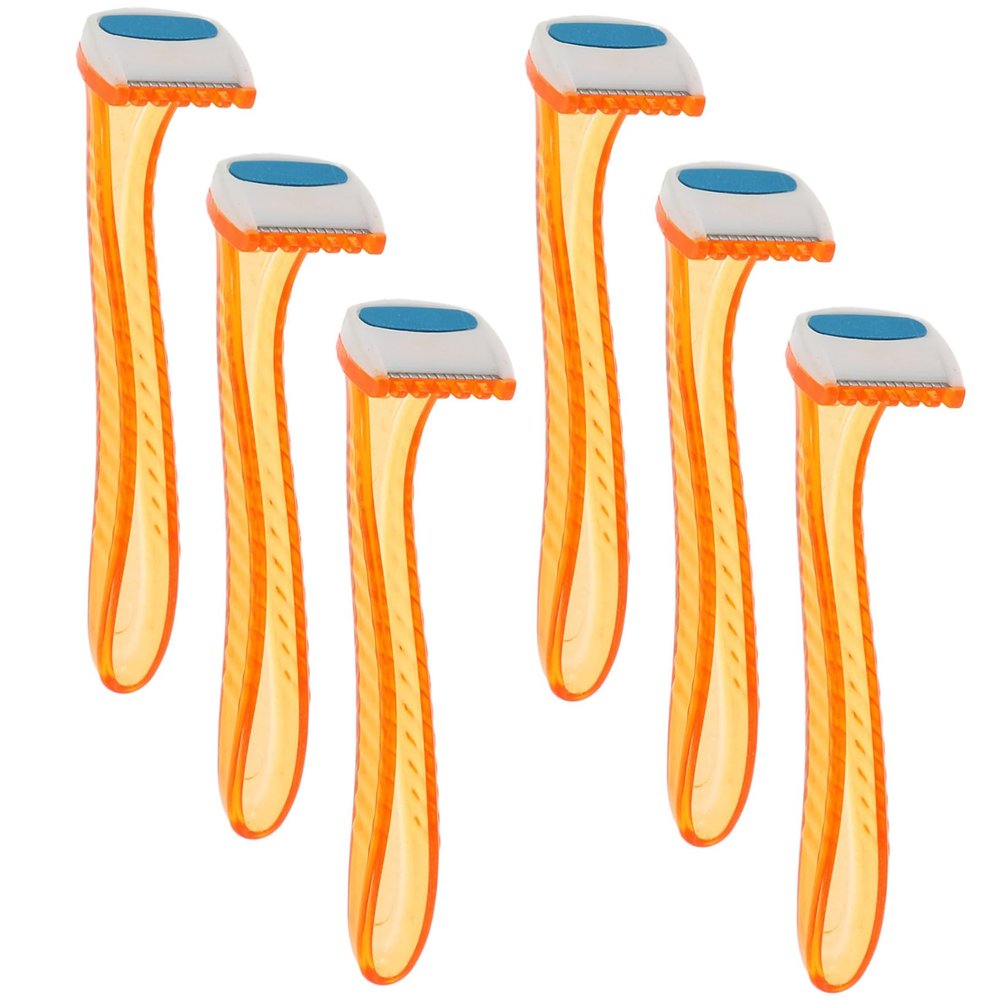 6-Piece Women's Razors, Stainless Steel and ABS