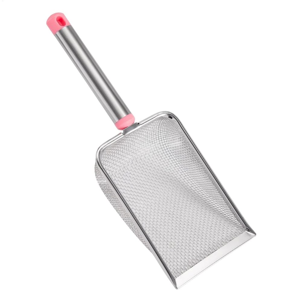 Cat Litter Scoop, Pet Litter Sand Scoop, Ergonomic Handle, Deep Scoop | Stainless Steel