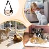 Pet Carrier Backpack, Lightweight Breathable Sling, Adjustable Mesh Travel Bag, 47 x 29 x 14 cm, Beige Yellow view 4