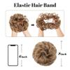 Messy Bun Hairpiece for Women, Heat-Resistant Synthetic Fiber, Flower White view 2