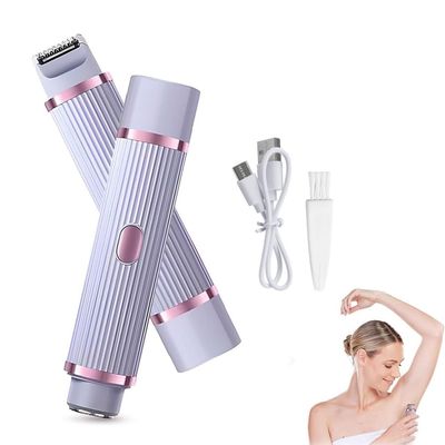 Favorabler-D 2-in-1 Women's Electric Shaver, Dual-Head, Waterproof, Purple