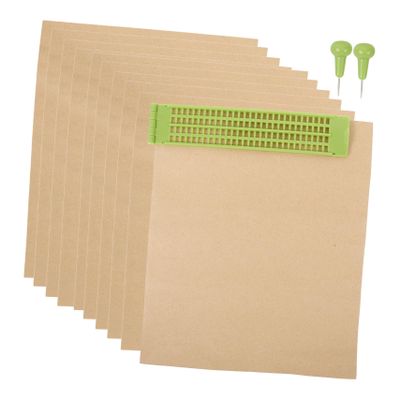 Portable Reusable Braille Writing Slate, 4 Rows, 28 Cells