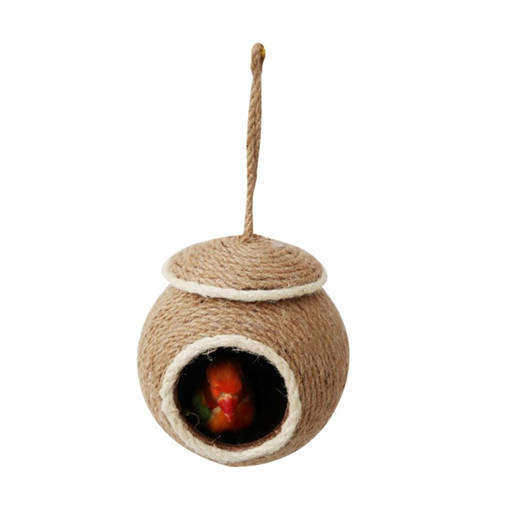 PERSELOSO Braided Rope Ball-Shaped Parrot Sleeping Nest