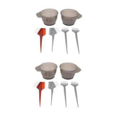 Beavorty 2-Piece Hair Dye Bowls with Highlighting Brushes, Black, 2 Sets