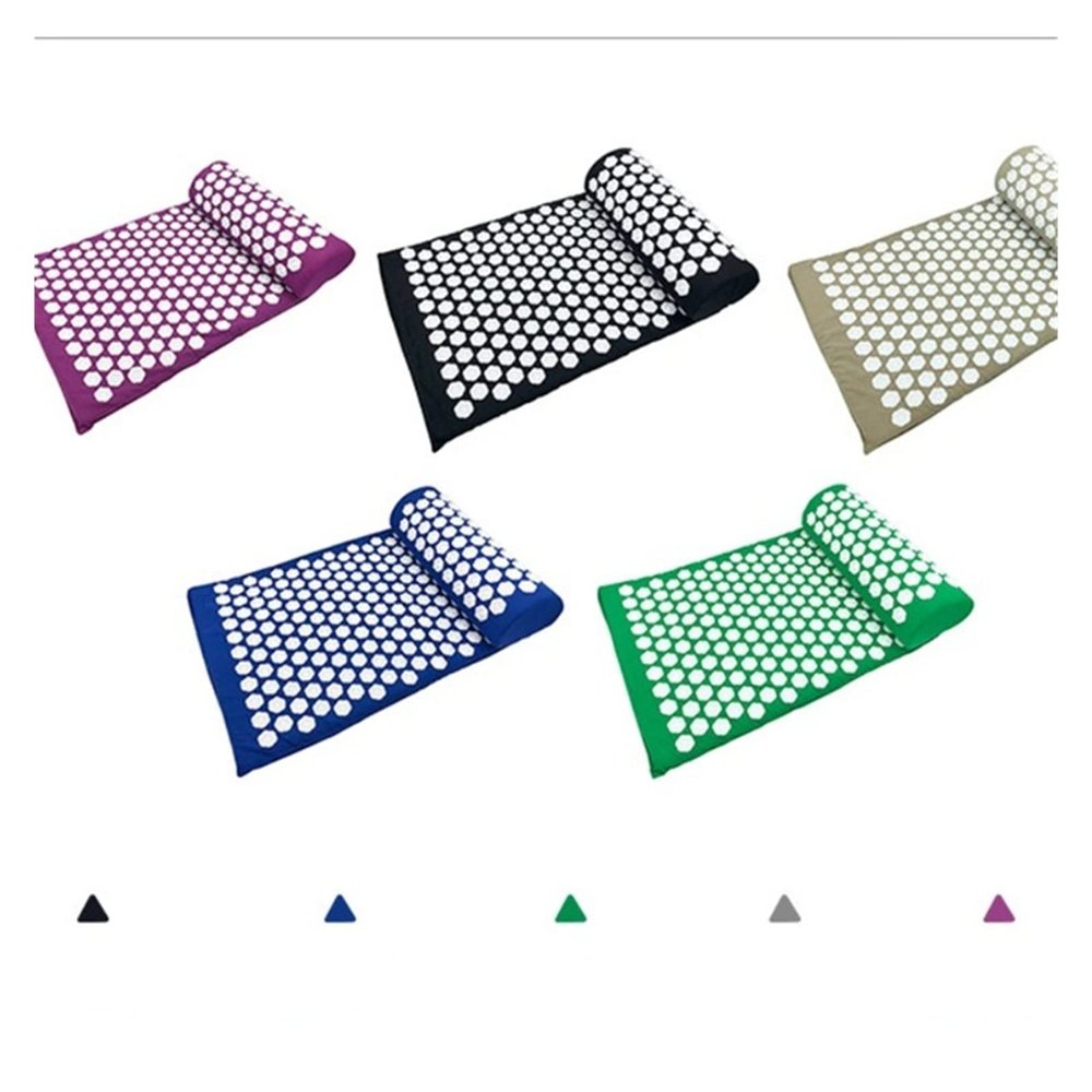 SHUAICJ Massage Cushion, 62 × 38 cm, Acupressure Massage Mat and Pillow, Blue