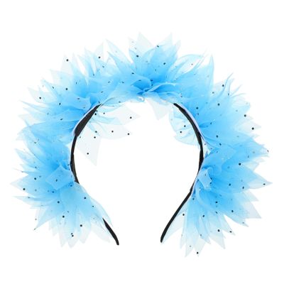Mesh Rhinestone Headband with High Crown