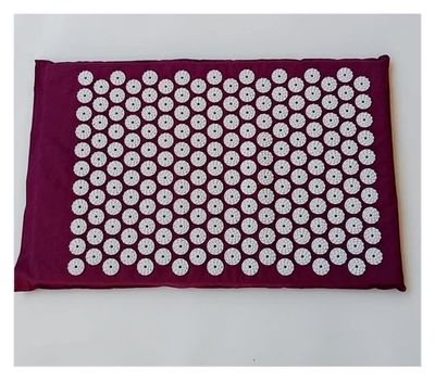SHUAICJ Acupressure Massage Mat and Pillow, Purple, Approx. 62 × 38 cm