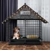 Durable Indoor Dog Crate with Pull-Out Tray and Wheels view 1