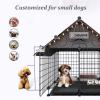 Durable Indoor Dog Crate with Pull-Out Tray and Wheels view 2