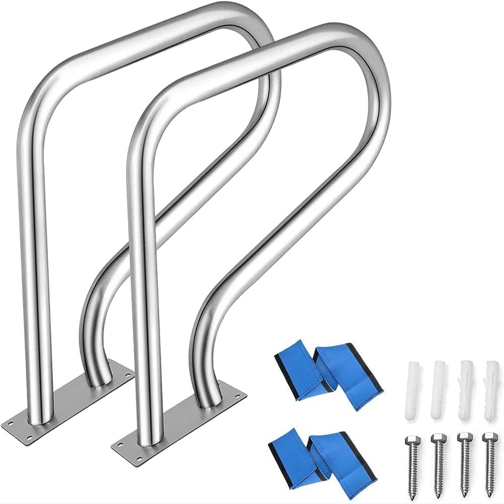 Stainless Steel Pool Safety Handrail with 4 ft Cover