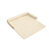 LUXUCURE Dog Bed Cushion with Headrest, Off-White, 75 x 75 cm view 1