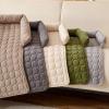 LUXUCURE Dog Bed Cushion with Headrest, Off-White, 75 x 75 cm view 4