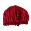 Adjustable Red Satin Sleep Bonnet, Double-Layer, Round view 1