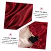 Adjustable Red Satin Sleep Bonnet, Double-Layer, Round view 2