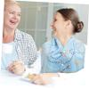 FRCOLOR Adult Washable Clothing Protector for Eating, Polyester Bib with Snap Closure for Elderly Women view 3