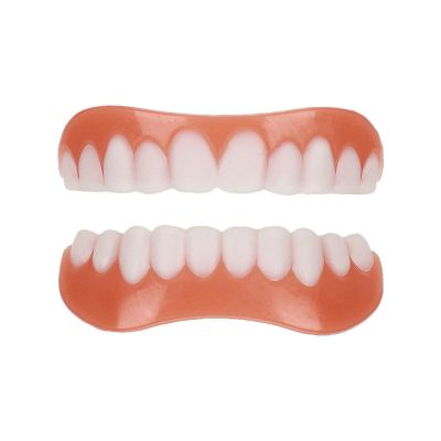 Care Spring Snap-On Dentures, 2 Pairs, Temporary Cosmetic Veneers