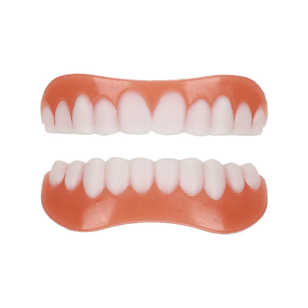 Care Spring Snap-On Dentures, 2 Pairs, Temporary Cosmetic Veneers