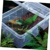 COLLBATH Reptile Feeding Boxes with Ventilation, Stackable, 2-Pack, PP view 3