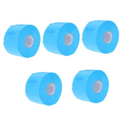 Disposable Neck Paper for Hair Salons, 5 Rolls of Blue Paper