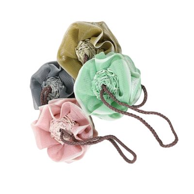 Mikinona 4-Piece Body Cleansing Shower Scrubber Balls with Dense Mesh