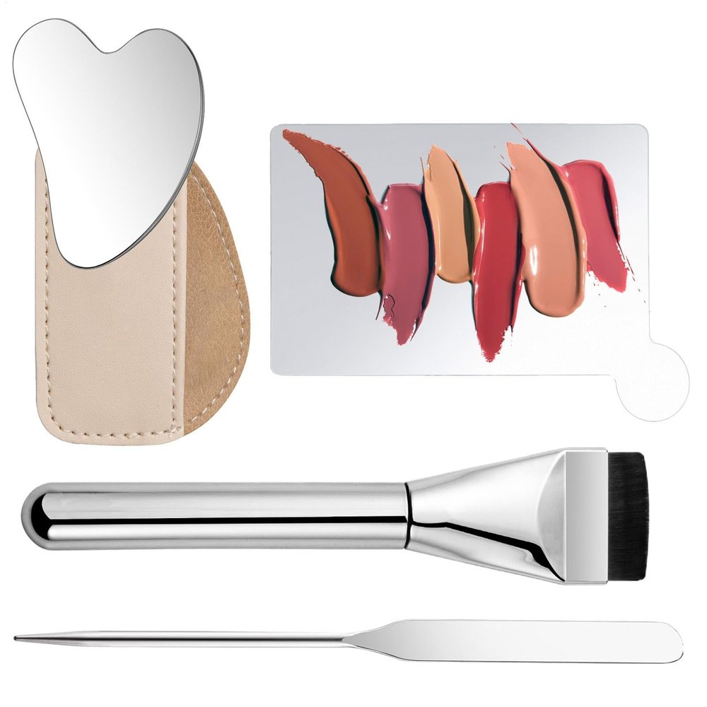 Makeup Mixing Tool, Stainless Steel Makeup Mixing Palette Set