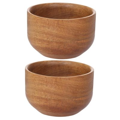 FOMIYES 2-Piece Men's Shaving Soap Bowl Set with Stand, Bamboo Brown