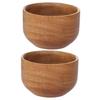 FOMIYES 2-Piece Men's Shaving Soap Bowl Set with Stand, Bamboo Brown view 1