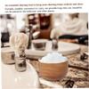 FOMIYES 2-Piece Men's Shaving Soap Bowl Set with Stand, Bamboo Brown view 4