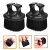 Barber Brush with Ring Design, 2-Piece Set, PP and Nylon, Black view 4