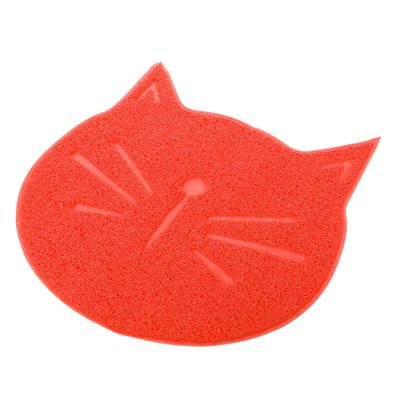 Cat-Shaped Cat Feeding Mat with Non-Slip PVC