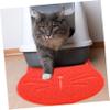 Cat-Shaped Cat Feeding Mat with Non-Slip PVC view 2
