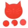 Cat-Shaped Cat Feeding Mat with Non-Slip PVC view 3