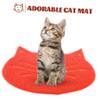 Cat-Shaped Cat Feeding Mat with Non-Slip PVC view 4