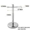 VDLLQYN Stainless Steel Razor and Shaving Brush Holder, Silver view 2