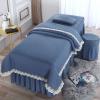 QTQHOME Beauty Salon Massage Table Cover Set, Solid Color, Soft Microfiber, Quilted Pillowcase and Stool Cover (60 x 180 cm, C) view 1